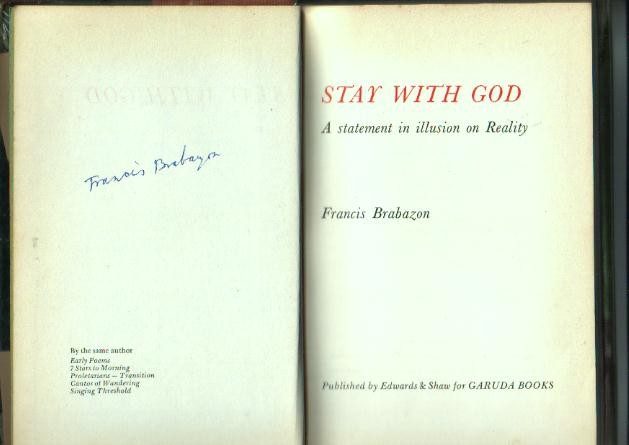 First edition with Francis's signature