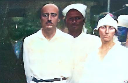 Meredith Starr & Josephine Esther Ross at Toka, India ; 1928. Image rendered by Anthony Zois.