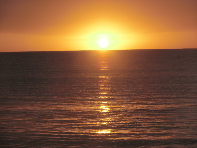 Coucher de soleil sur la rande Anse des Salines