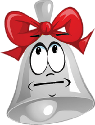 cloche de noël - fête - loisirs - smiley émoticône émoji cartoon clipart illustration - artémotic