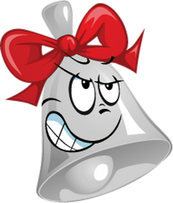 cloche de noël - fête - loisirs - smiley émoticône émoji cartoon clipart illustration - artémotic