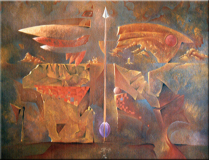 Sündiger Engel - Öl auf Leinwand, 195cm x 145cm, März - Juni 2000