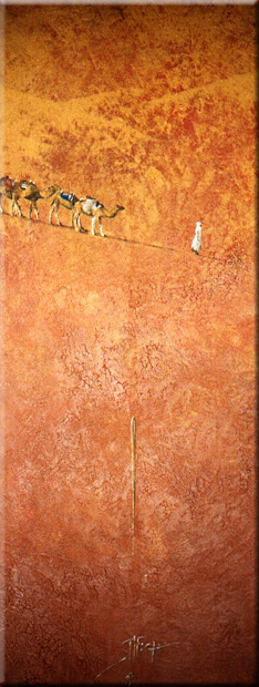 Das Nadelöhr - Öl auf Leinwand, 35cm x 115cm, September 1997