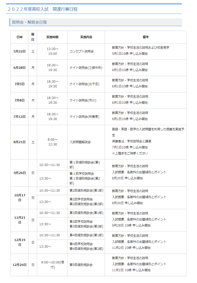 獨協埼玉中学高校,入試説明会,入試問題解説会,学校説明会,個別相談会,ナイト説明会