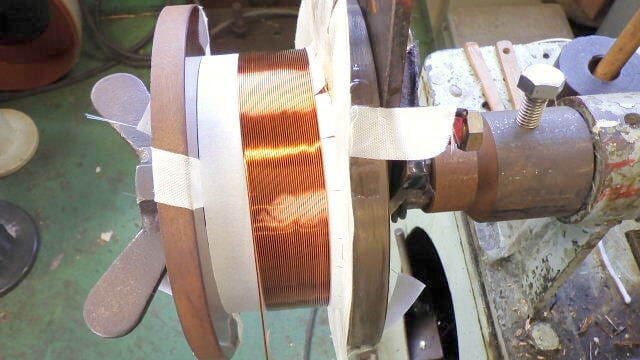 クレーン用ブレーキコイルの巻替え修理