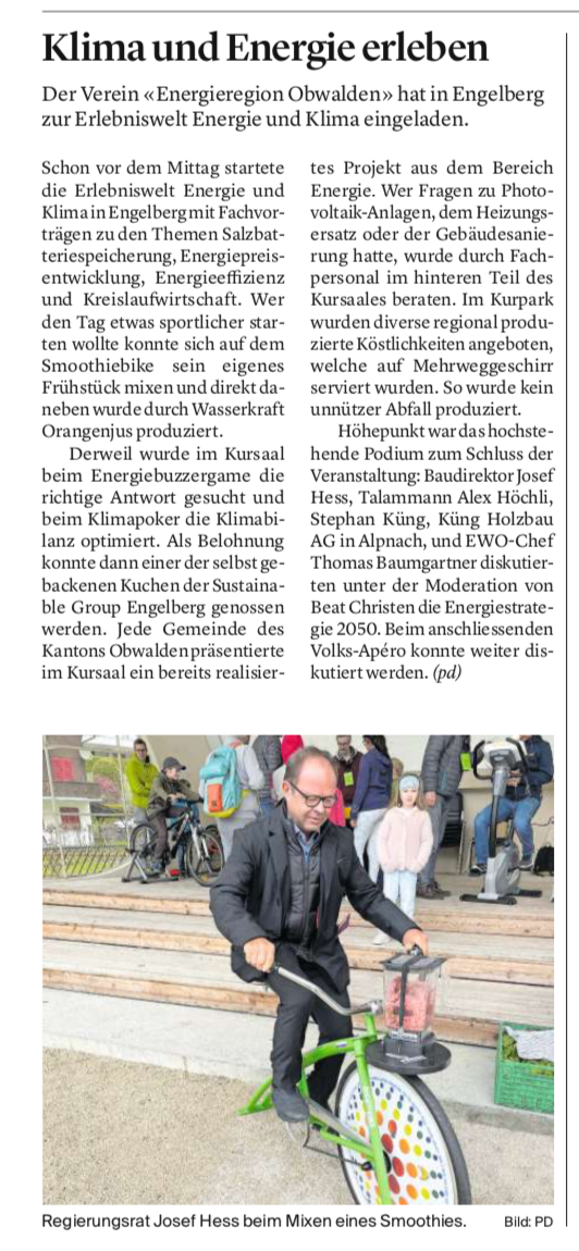 Obwaldner Zeitung vom 23.05.2023