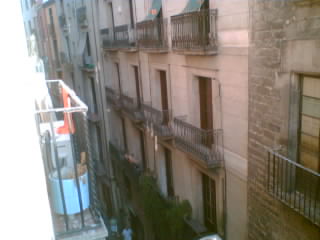Uitzicht op Calle Montcada
