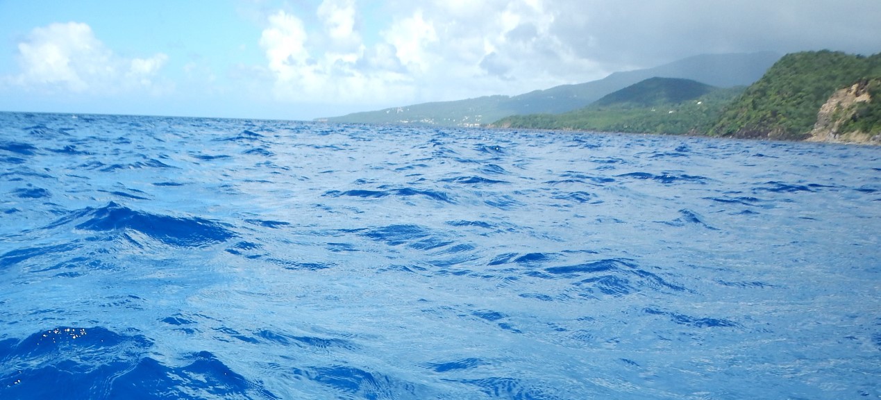 Bleu des mers du Sud : ici coté "Caraïbes"