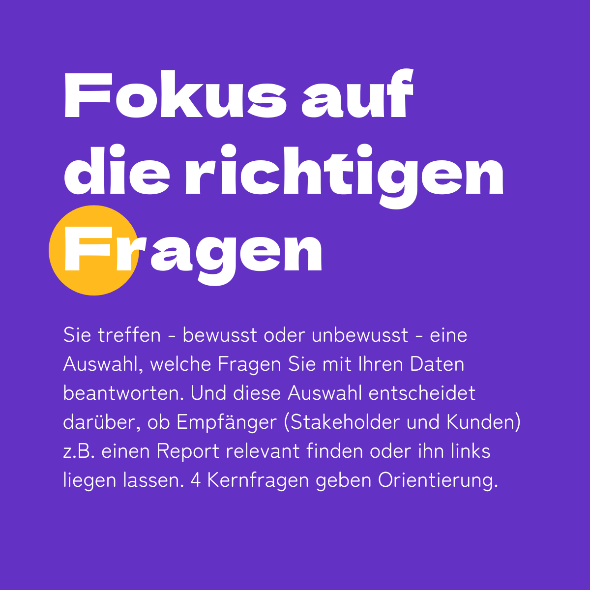 Beantworten Sie die falschen Fragen?