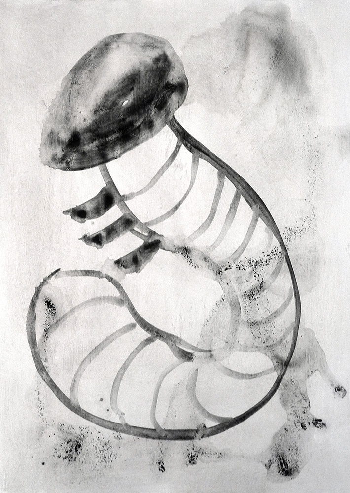 Welt der Insekten (4), 2018, Gouache auf Papier, 31 x 22 cm