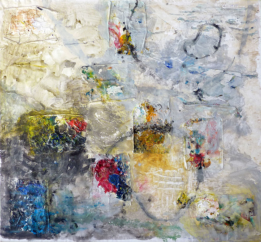 Ohne Titel, 2011, Mischtechnik auf Leinwand, 155 x 160 cm