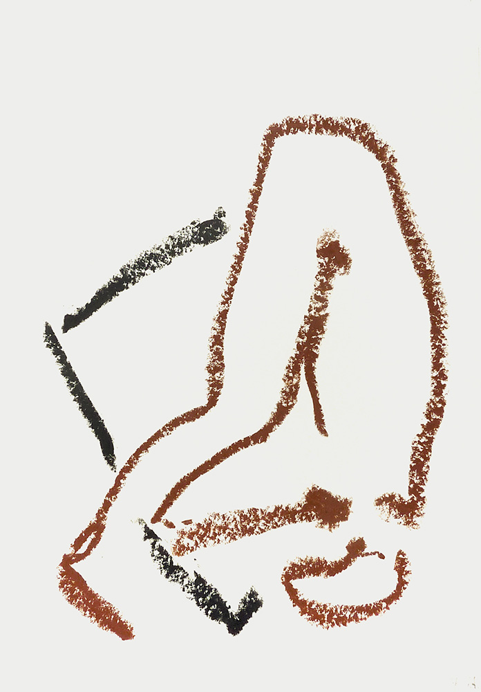 In Bewegung (9), 2014, Grafit auf Papier, 29,7 x 21 cm