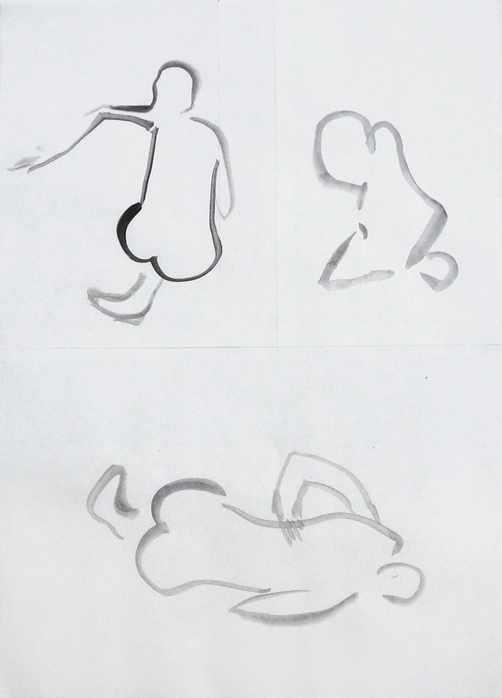 Das Leben ist schön (10), 2021, Tusche auf Papier,21 x 33,5 cm