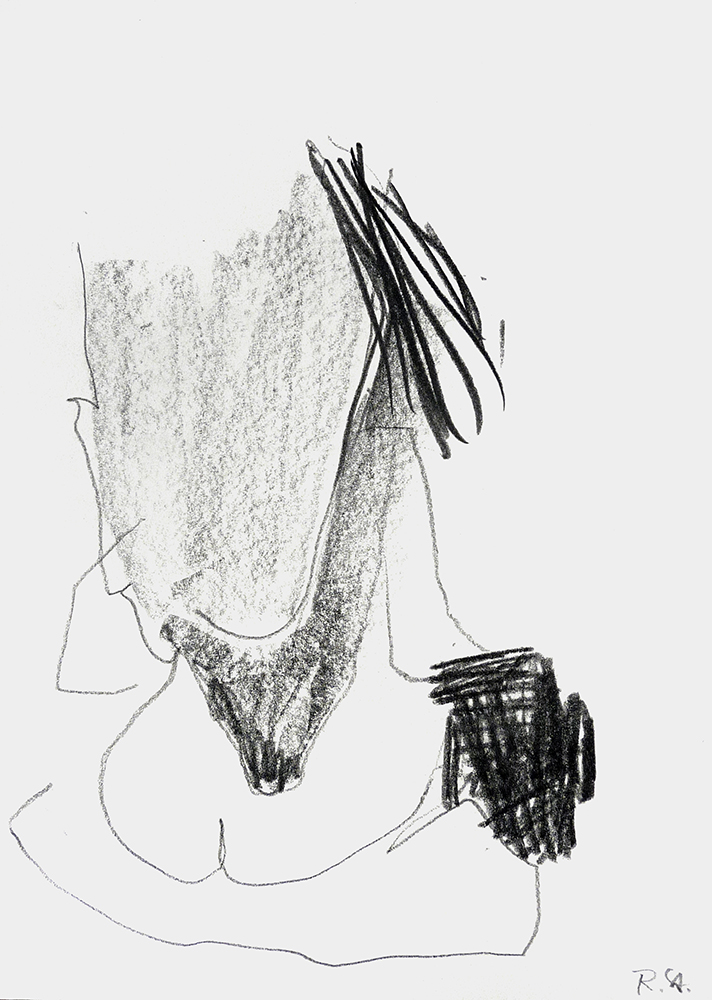 Ohne Titel (Nr. 2), 2004, Grafit auf Papier, 29,7 x 21 cm