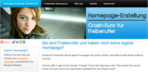 freiberufler website