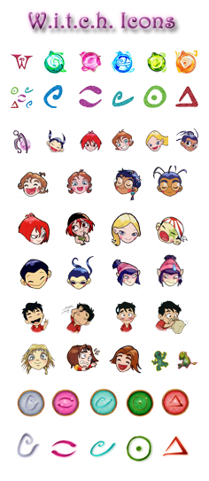 Collection of W.i.t.c.h. Icons
