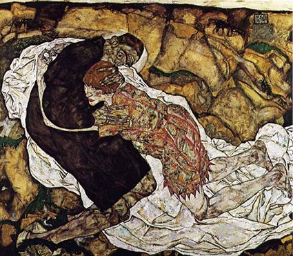 E. Schiele, "La morte e la fanciulla" (1915)