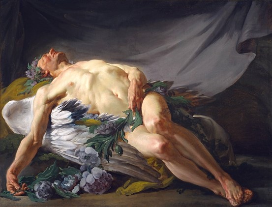  Morfeo, dipinto di Jean Bernard Restout (1732-1797)