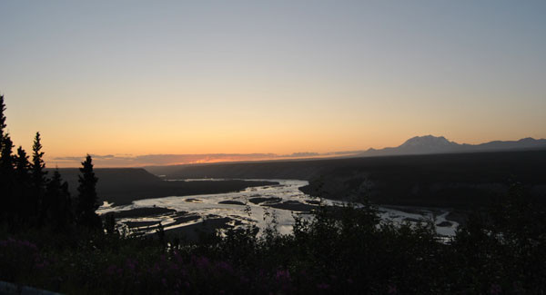Sonnenuntergang in den Rockies