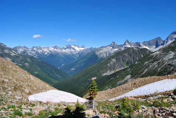 Aussicht in den Rocky Mountains in Kanada
