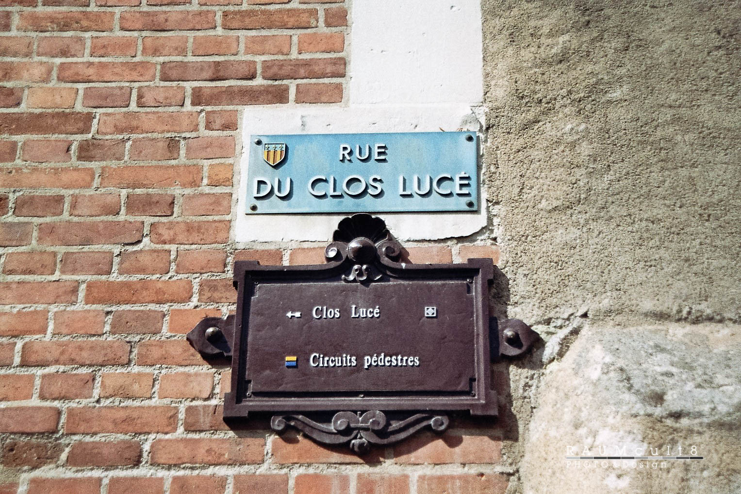 Straßenschild - Clos Lucé