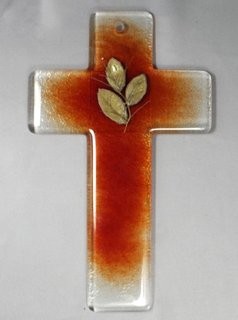 Glas-Kreuz ca. 20 cm hoch