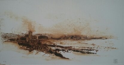 Paysage, monotype