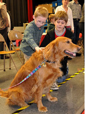 Hayden (L) and Brian with Blanche