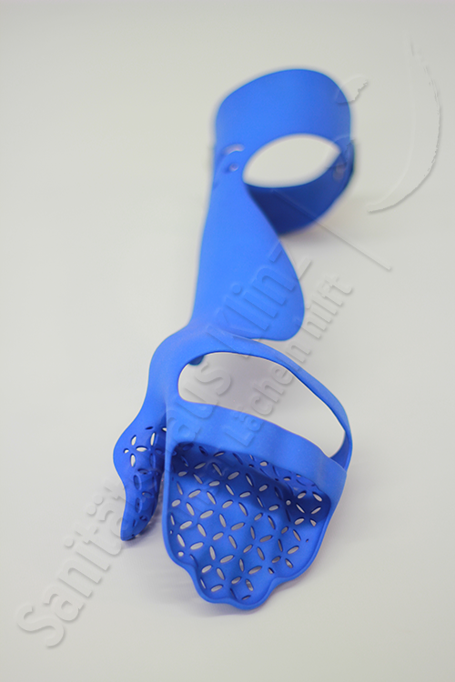 Armorthese Handorthese Nachtschiene Lagerungsorthese Orthese 3D-Druck atmungsaktiv WHO HO Schlaganfall Apoplex Parese Sanitätshaus Klinz Bernburg