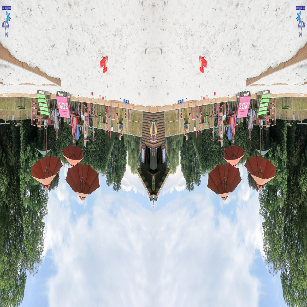 Fusion des calques et remettre au format carré et retournement de l'image à 180°