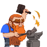Pixel Art · Character Design · Blacksmith Character · Fantasy Blacksmith · Sprite Design · RPG Character · Medieval Fantasy · Game Art