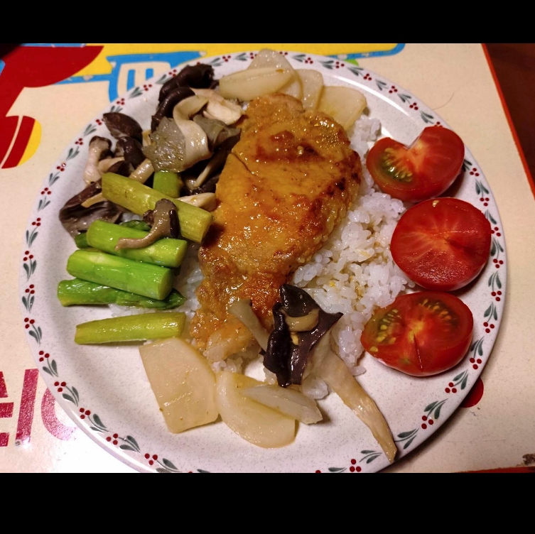 トンテキの味噌漬けプレート