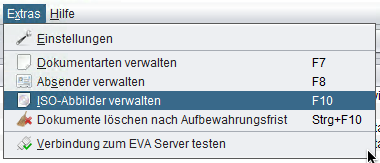 abasoft EVA Praxissoftware Arztsoftware Tagessicherung Archiv