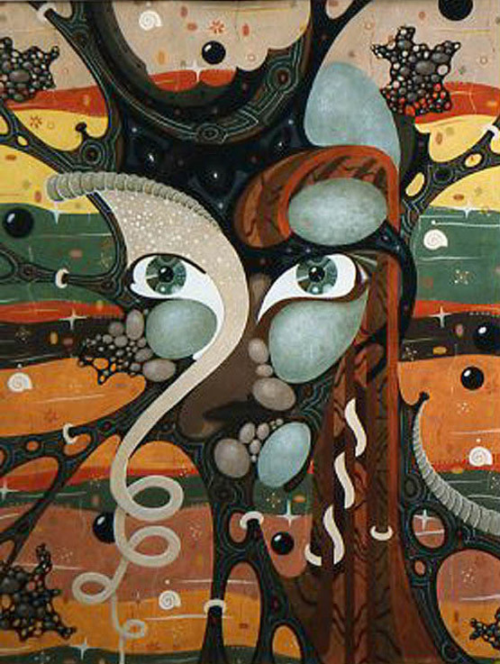 La femme-arbre - Gouache 65x50cm - 1993 