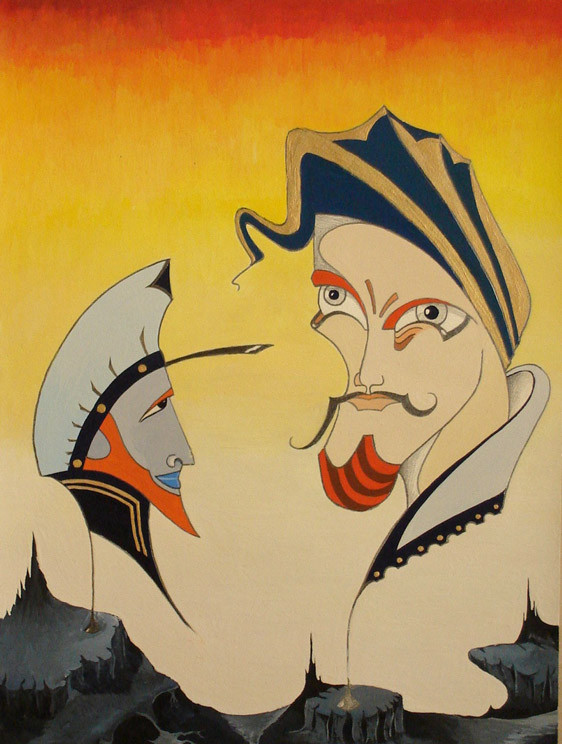 Sinbad et le marin- Gouache 41x32 - 1984