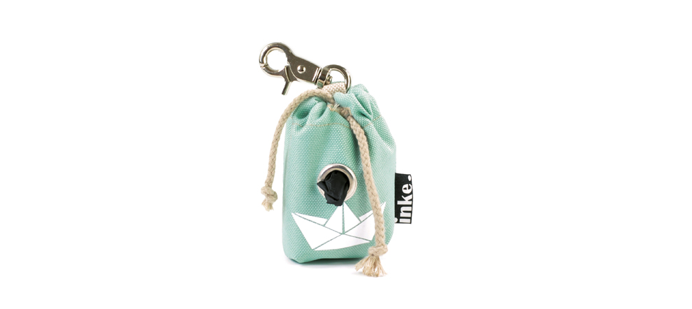 Kotbeutelspender mint maritim Papierboot Boot