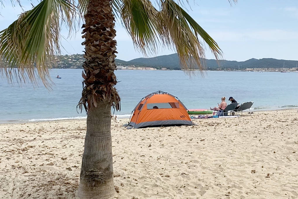 Privatstrand des Campingplatzes