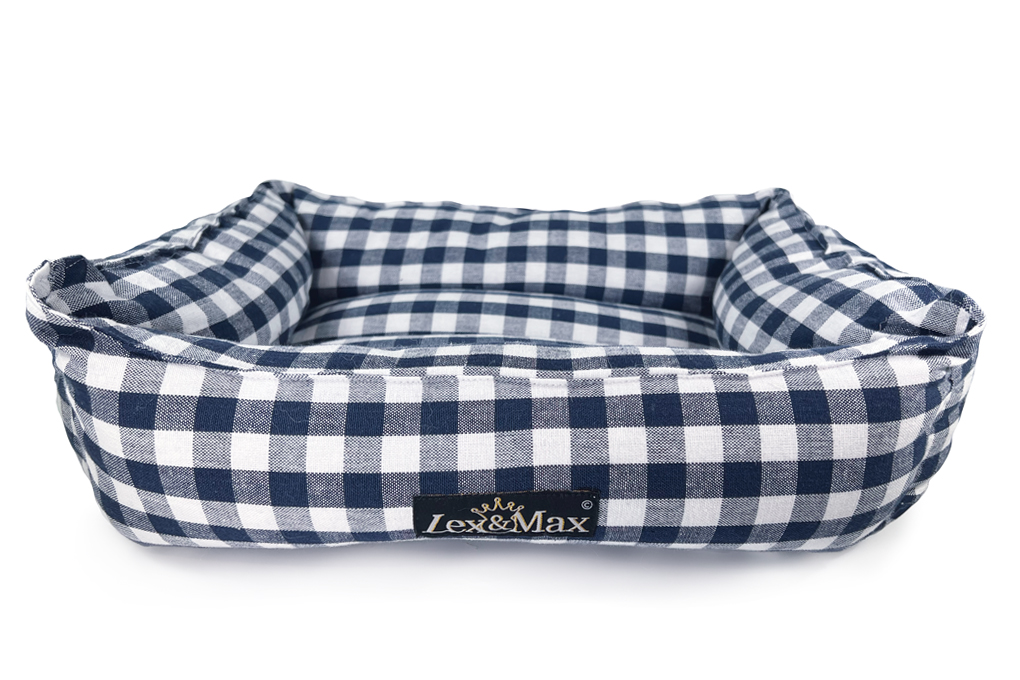 Lex Max Hundebett Carlos blau kariert - hundestrand - besonderes fr vier  Pfoten