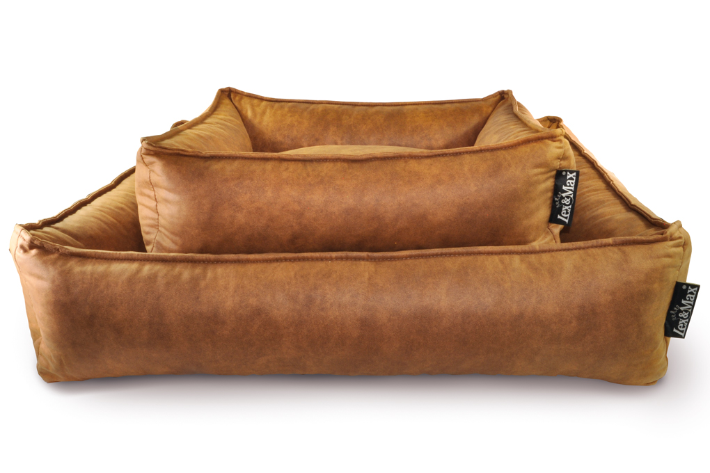 Lex Max Hundebett Alaska Kunstleder Cognac - hundestrand - besonderes fr  vier Pfoten