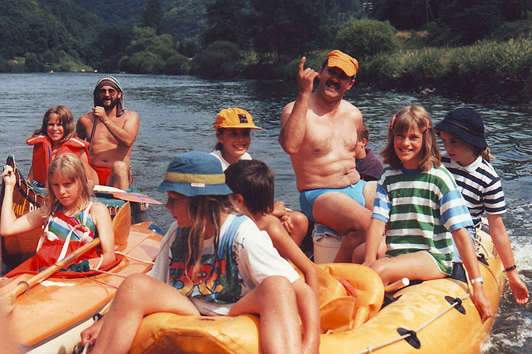 Zweite Lahn Tour 1989, diesmal mit besserem Wetter.