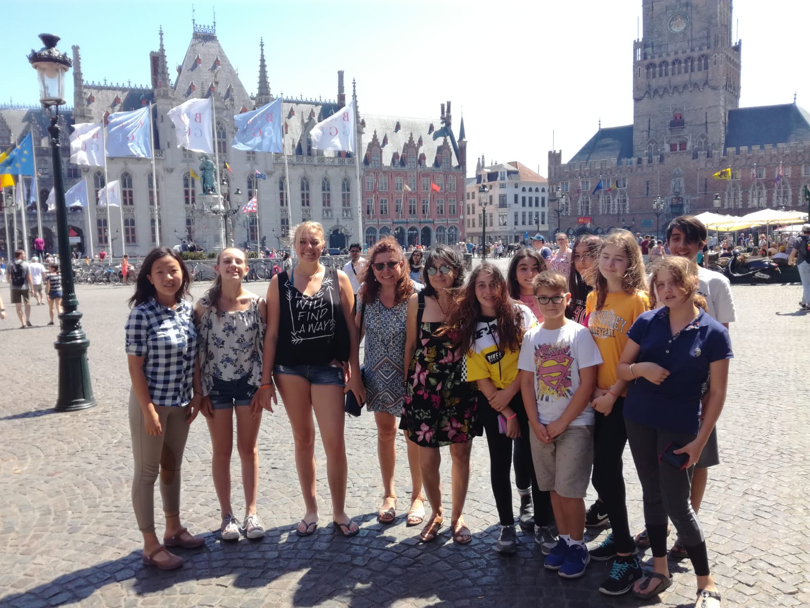 Grande Place Bruges with Team-M from Riding Center Izmir in Turkey