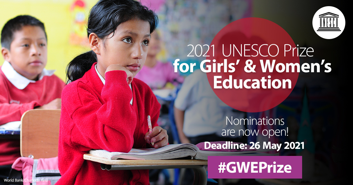 2021 UNESCO Prize for Girls' and Women's Education