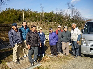 左から木村、若松、坂口、吉田（錠）、吉田（臣）、山田、吉田（幹）、南雲（竹炭）、間瀬（撮影）　敬称略