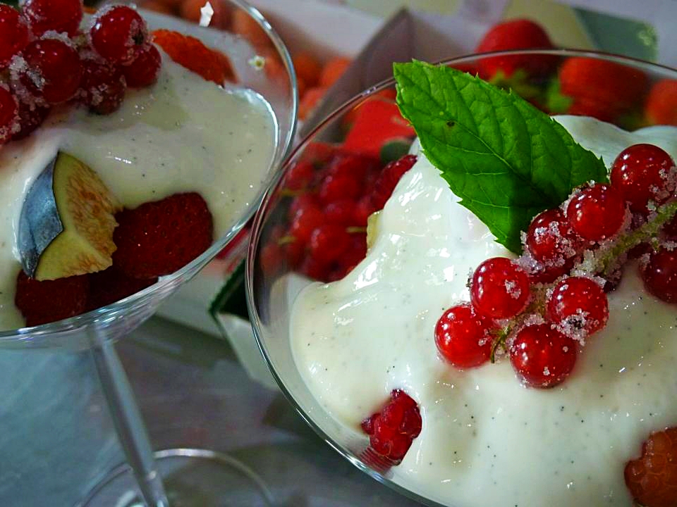 Fruits rouges & sa crème vanille