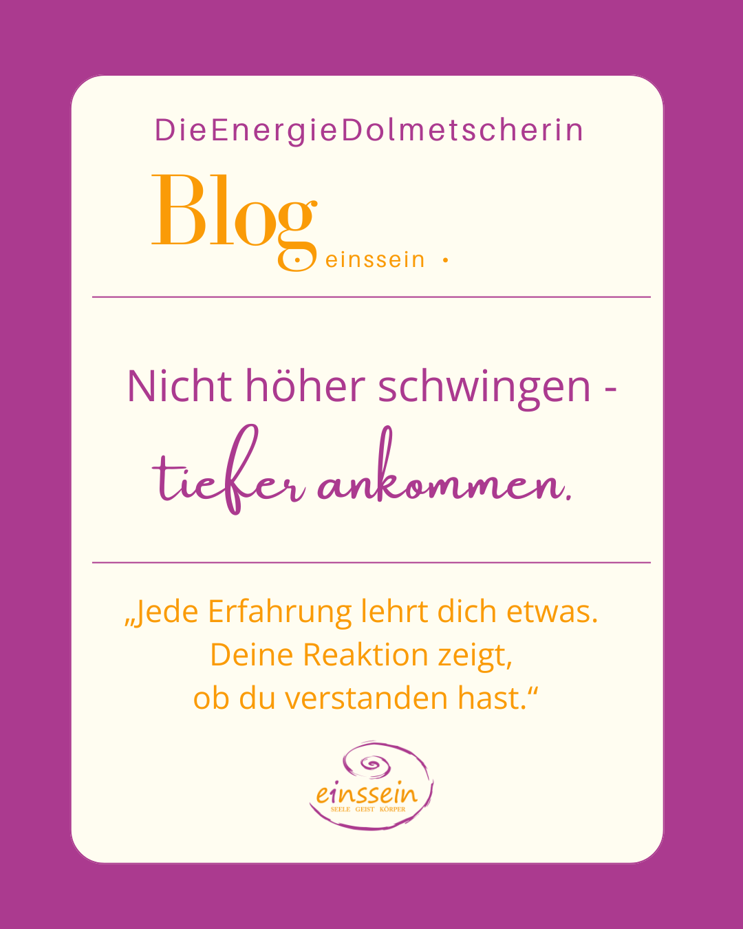 „Kopf zweifelt, Ego hält fest – und du?“