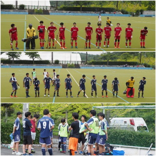 試合後の整列 反省会