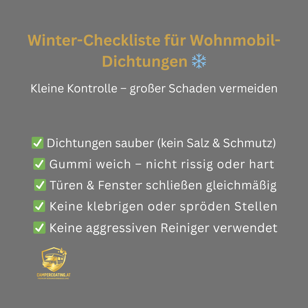 Winter-Checkliste für Wohnmobil-Dichtungen: 5 einfache Punkte, die teure Schäden verhindern