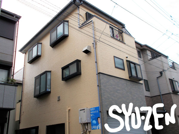 横浜市中区千代崎町。　外壁塗装と屋根塗装。
