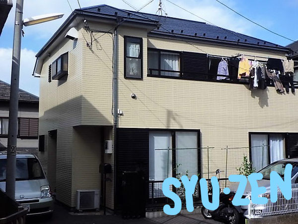 横浜市中区本郷町。　○○様邸の外壁塗装と屋根塗装。サイディングの変形が多く発生している場合は塗装前に矯正します。