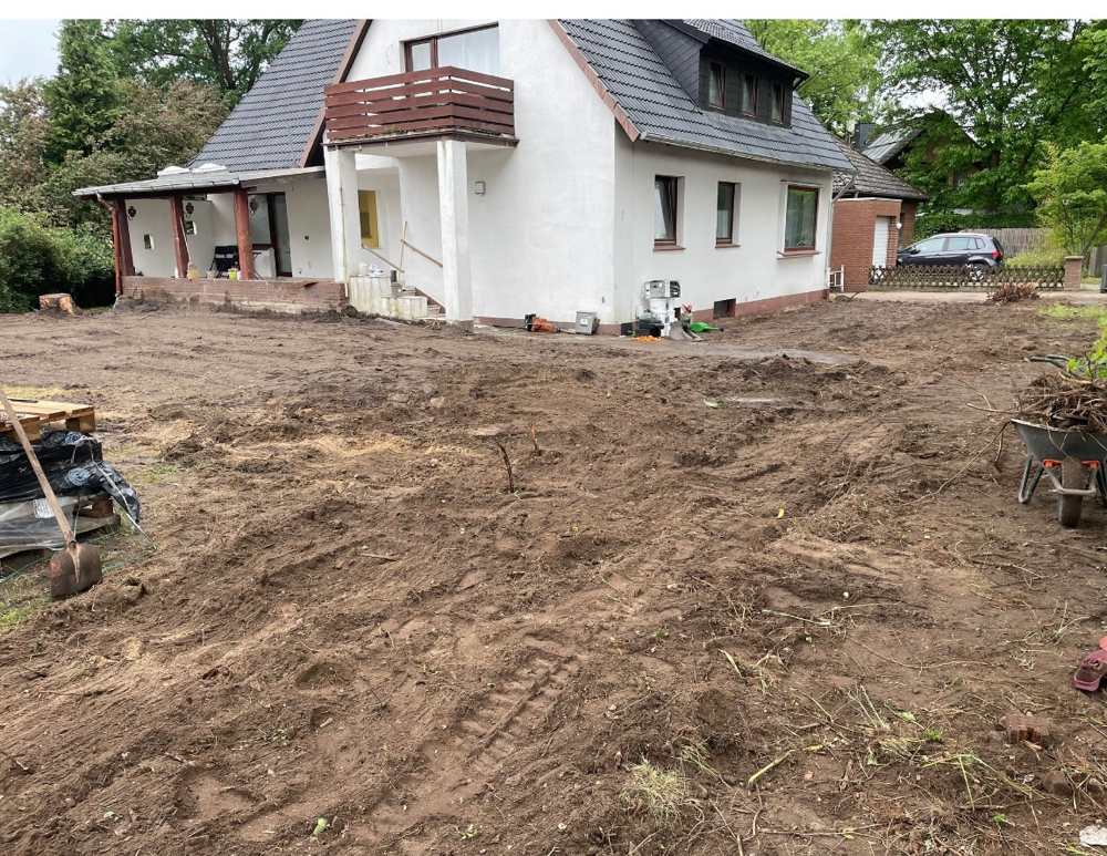 Abriss Entsorgung  begradigen nachher